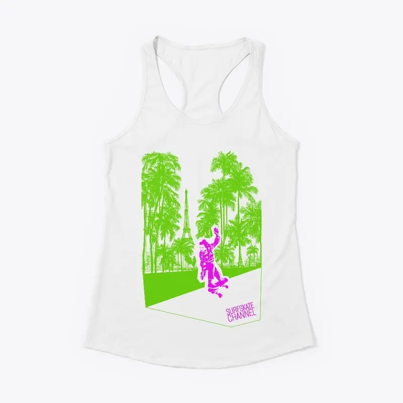 Surfskate Channel Racerback Tank